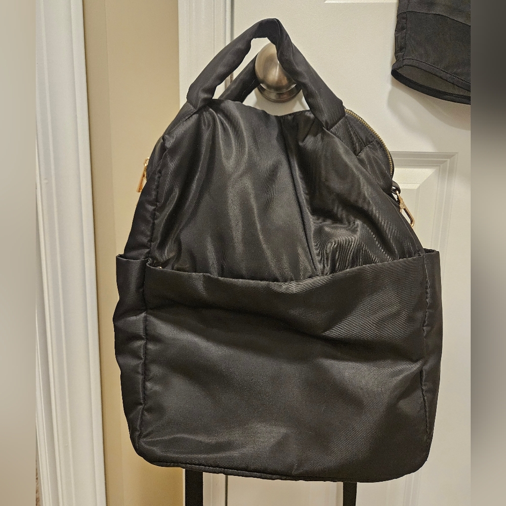 Satin Finish Black Backpack